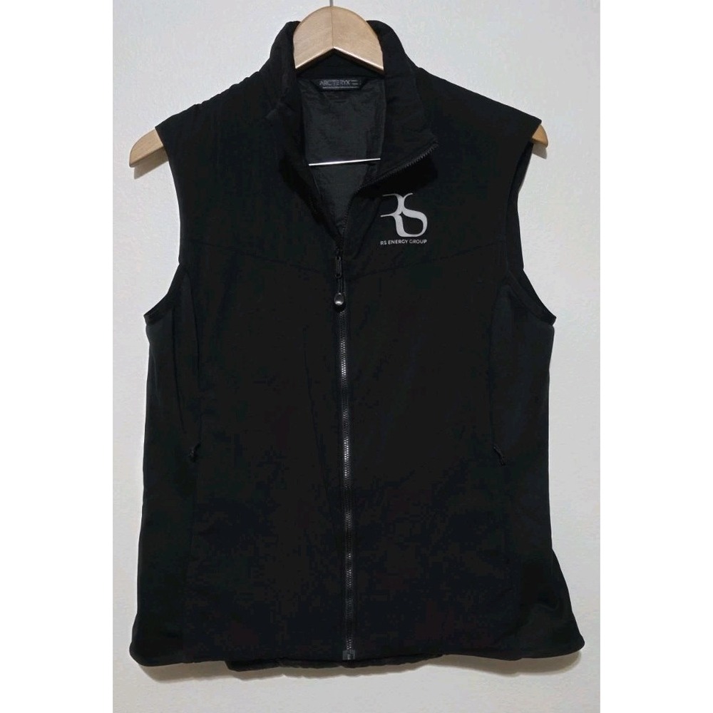 Arcteryx Full Zip Up Atom Insulated Vest Woman Sz L Black Outdoor Pockets EUC